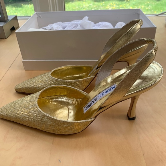 Raffia Slingback Sandal Manolo Blahnik - Picture 5 of 5